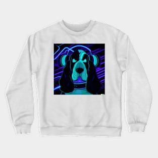 Cyber Punk Basset Crewneck Sweatshirt